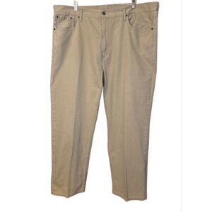 Levi's 559 Mens Sz 40x30 Relaxed Straight Fit Khaki‎ Jeans Beige LOGO Branded